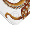 Brown Octopus Tentacles Dance White Bath Mat Home Decor