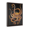 Brown Octopus Vertical Framed Premium Gallery Wrap Canvas 12 × 16