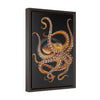 Brown Octopus Vertical Framed Premium Gallery Wrap Canvas 12 × 18