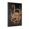 Brown Octopus Vertical Framed Premium Gallery Wrap Canvas 16 × 24