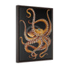Brown Octopus Vertical Framed Premium Gallery Wrap Canvas 18 × 24