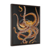 Brown Octopus Vertical Framed Premium Gallery Wrap Canvas 20 × 24