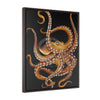 Brown Octopus Vertical Framed Premium Gallery Wrap Canvas 24 × 30