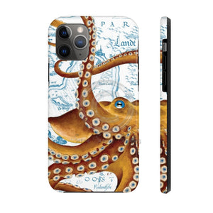 Brown Octopus Vintage Map Case Mate Tough Phone Cases Iphone 11 Pro