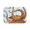 Brown Octopus Vintage Map White Art Bath Mat Small 24X17 Home Decor