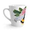 Bumble Bee Peony Watercolor White Latte Mug Mug