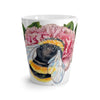 Bumble Bee Peony Watercolor White Latte Mug Mug