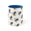 Bumble Bee Watercolor Pattern Art Accent Coffee Mug 11Oz Blue /
