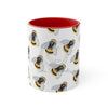 Bumble Bee Watercolor Pattern Art Accent Coffee Mug 11Oz Red /