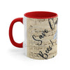 Bumble Bee White Peony Music Art Accent Coffee Mug 11Oz