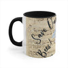 Bumble Bee White Peony Music Art Accent Coffee Mug 11Oz