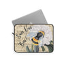 Bumble Bee White Peony Music Art Laptop Sleeve