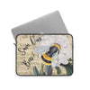 Bumble Bee White Peony Music Art Laptop Sleeve