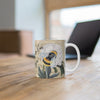 Bumble Bee White Peony Music Art Mug 11Oz