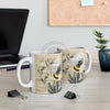 Bumble Bee White Peony Music Art Mug 11Oz