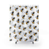 Bumblebee Watercolor Pattern Shower Curtain 71 × 74 Home Decor