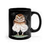 Burrowing Owl Art Black Mug 11Oz Mug
