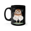 Burrowing Owl Art Black Mug 11Oz Mug