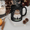 Burrowing Owl Art Black Mug 11Oz Mug