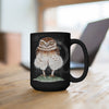 Burrowing Owl Art Black Mug 15 Oz