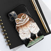 Burrowing Owl Black Art Case Mate Tough Phone Cases