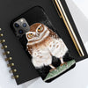 Burrowing Owl Black Art Case Mate Tough Phone Cases