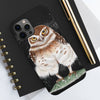 Burrowing Owl Black Art Case Mate Tough Phone Cases