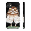 Burrowing Owl Black Art Case Mate Tough Phone Cases Iphone 11