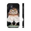Burrowing Owl Black Art Case Mate Tough Phone Cases Iphone 12