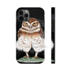 Burrowing Owl Black Art Case Mate Tough Phone Cases Iphone 12 Pro