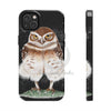 Burrowing Owl Black Art Case Mate Tough Phone Cases Iphone 14 Plus