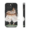 Burrowing Owl Black Art Case Mate Tough Phone Cases Iphone 14 Pro