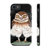 Burrowing Owl Black Art Case Mate Tough Phone Cases Iphone 7 8 Se