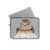 Burrowing Owl Light Gray Art Laptop Sleeve