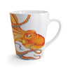 Orange Octopus Dance Ink Art Latte mug