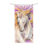 Orange Magenta Palomino Horse Stallion Watercolor Art Polycotton Towel
