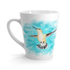 Hummingbird Sky Blue Watercolor Art  Latte mug