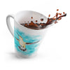 Hummingbird Sky Blue Watercolor Art  Latte mug