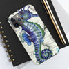 Seahorse Blue Vintage Map Case Mate Tough Phone Cases