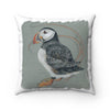 Canadian Birds Series: Atlantic Puffin Art Square Pillow Home Decor