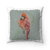 Canadian Birds Series: Red Cardinal Art Square Pillow Home Decor