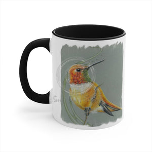 Canadian Birds Series: Rufous Hummingbird Art Accent Coffee Mug 11Oz Black /