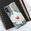 White Peony Vintage Calligraphy Romantic Chic Art Case Mate Tough Phone Cases
