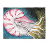 Chambered Nautilus Octopus On Black Ink Art Velveteen Plush Blanket 60 × 80 All Over Prints