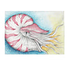 Chambered Nautilus Octopus On White Ink Art Velveteen Plush Blanket 30 × 40 All Over Prints