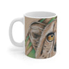 Cheetah Green Colored Pencil Art Mug 11Oz