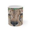 Cheetah Green Colored Pencil Art Mug 11Oz