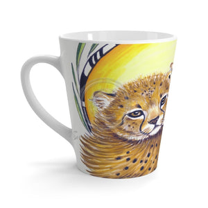 Cheetah Mom And Cub Ink Latte Mug 12Oz Mug