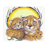 Cheetah Mom And Cub Sun Art Tan Sherpa Blanket Home Decor