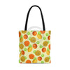 Citrus Fruit Pattern Beige Chic Tote Bag Large Bags